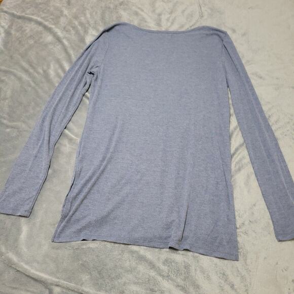 OKC Shirt Womens Medium NBA Basketball Oklahoma City Thunder Gray Long Lined Tee - Picture 11 of 12